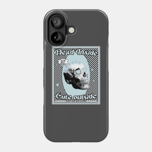 Pastel Goth Skull Tee (Frostbite Blue) – Spooky Retro Collection Phone Case