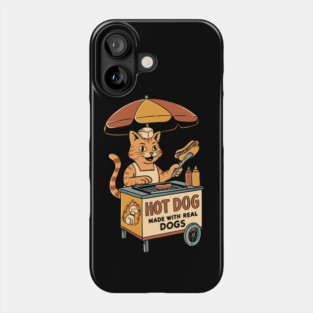Cat and hotdog Phone Case