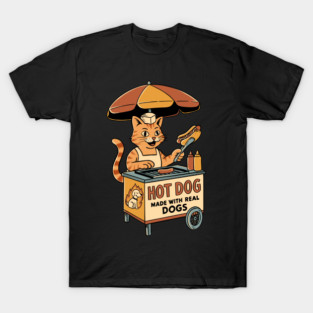 Cat and hotdog T-Shirt