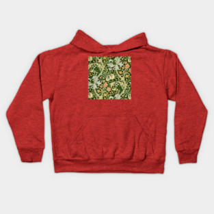 William Morris Golden Lily Flower Garden Kids Hoodie