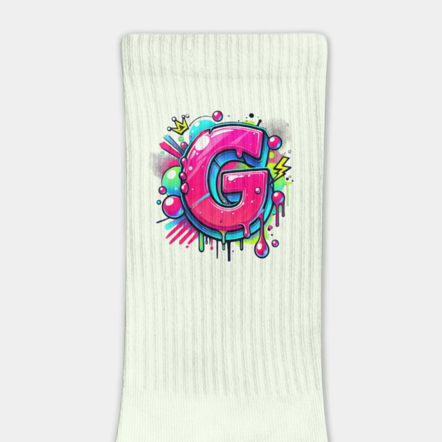 Graffiti Letter G – Bold Neon Pink Bubble Street Art Design by Anne Lee
