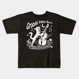Groovin’ Jazz Cat – Singing with Upright Bass_BK Kids T-Shirt