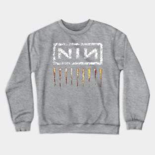 Nine Inch Nails Distressed Logo Crewneck Sweatshirt