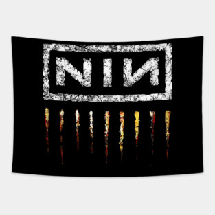 Nine Inch Nails Distressed Logo Tapestry