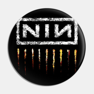 Nine Inch Nails Distressed Logo Pin