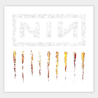 Nine Inch Nails Distressed Logo Sticker