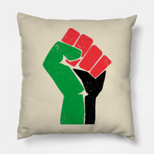 Free Palestine raised fist Pillow