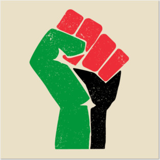 Free Palestine raised fist Posters and Art
