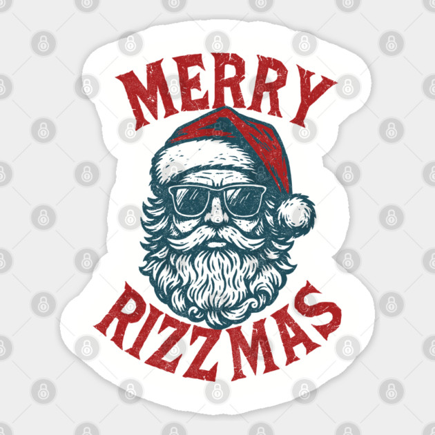 Merry Rizzmas Cool Santa Gen Z Holiday Sticker by Anticorporati