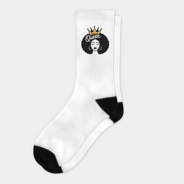 Queen African Pride Afro Woman Socks by Adwoa's Store