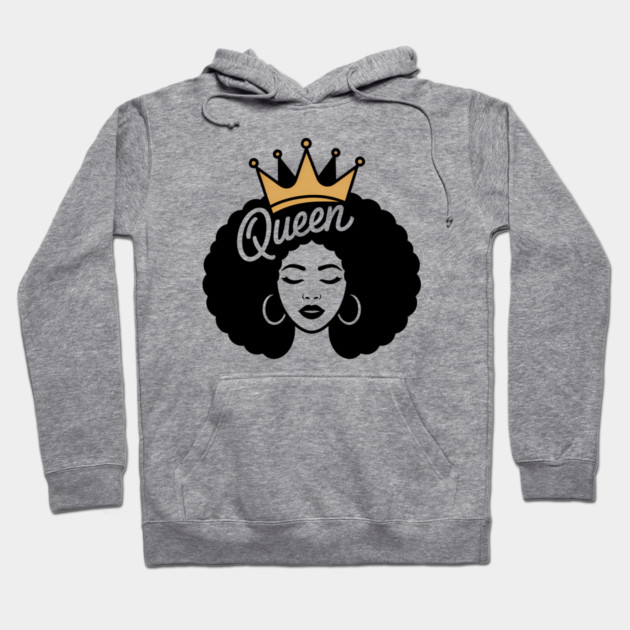 Queen African Pride Afro Woman Hoodie by Adwoa's Store