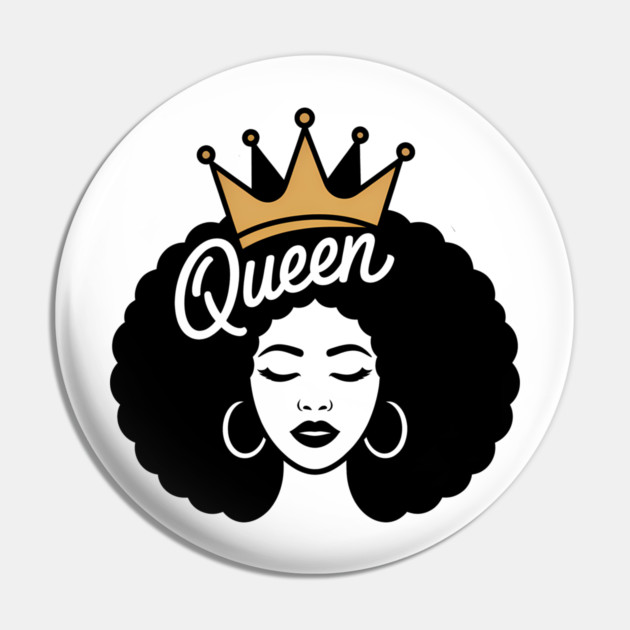 Queen African Pride Afro Woman Pin by Adwoa's Store