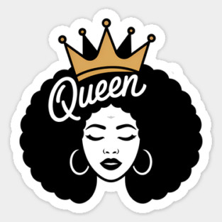 Queen African Pride Afro Woman Sticker