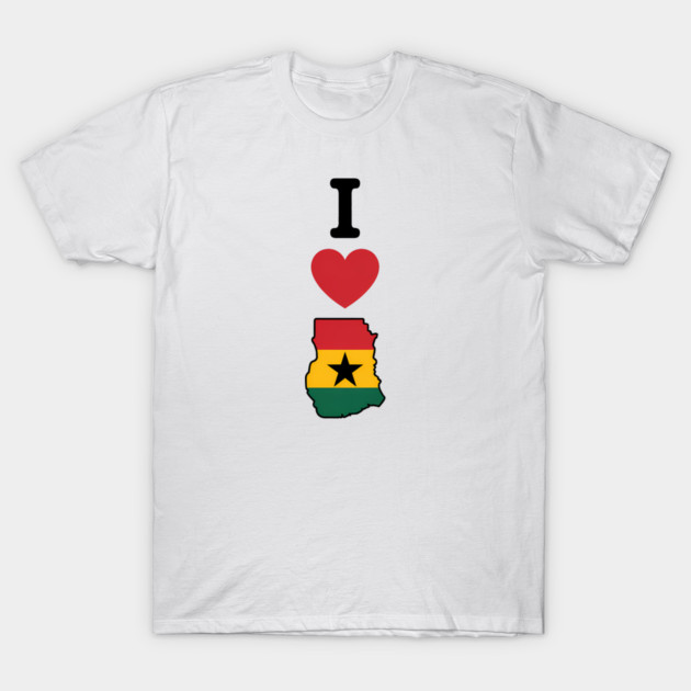 I Love Ghana African Pride Travel T-Shirt by Adwoa's Store