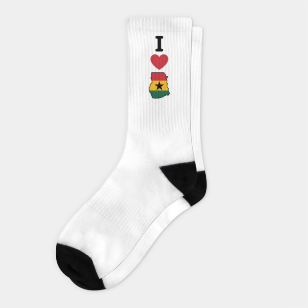 I Love Ghana African Pride Travel Socks by Adwoa's Store
