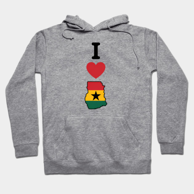 I Love Ghana African Pride Travel Hoodie by Adwoa's Store