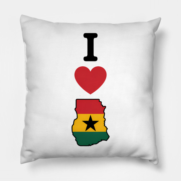I Love Ghana African Pride Travel Pillow by Adwoa's Store