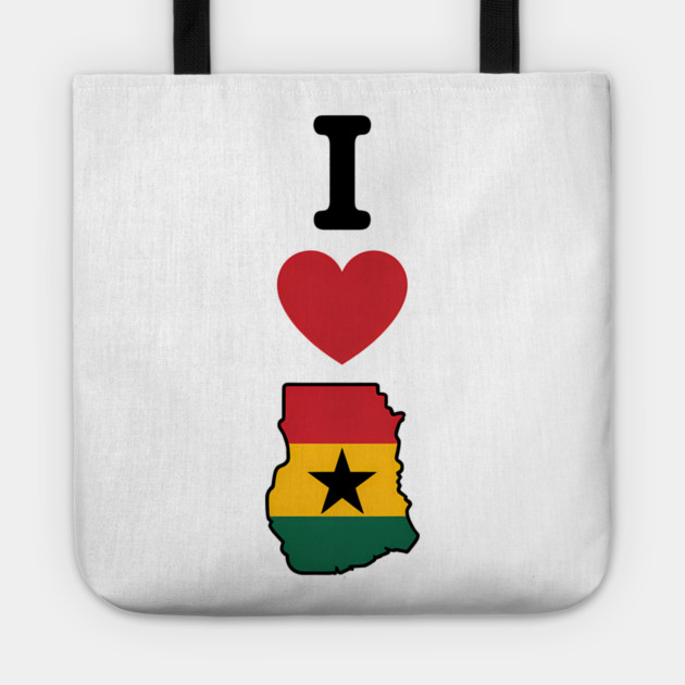 I Love Ghana African Pride Travel Tote by Adwoa's Store
