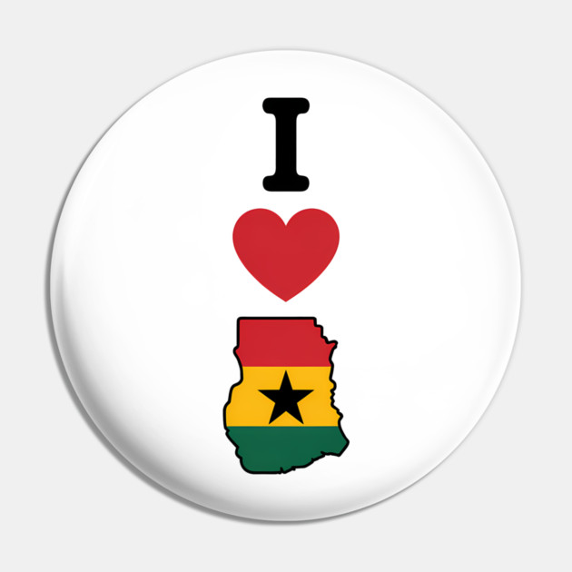 I Love Ghana African Pride Travel Pin by Adwoa's Store