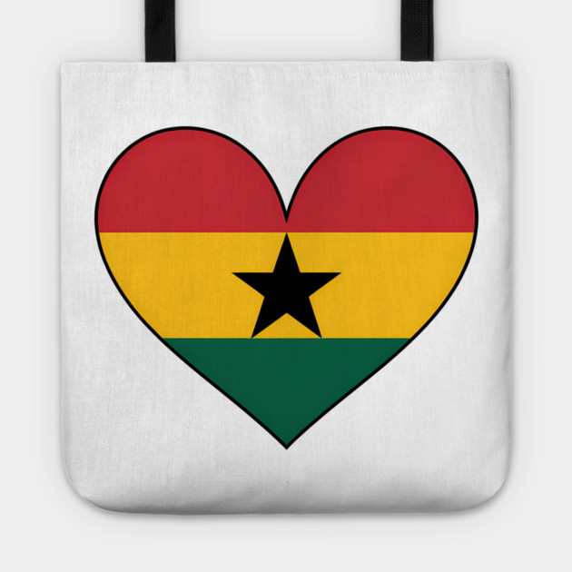 Ghana Love Heart Ghanaian Pride Tote by Adwoa's Store
