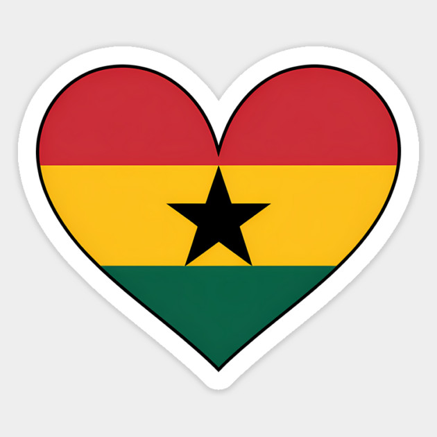 Ghana Love Heart Ghanaian Pride Magnet by Adwoa's Store