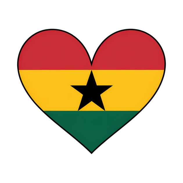 Ghana Love Heart Ghanaian Pride by Adwoa's Store