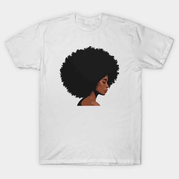 Afro Woman Illustration African Pride T-Shirt by Adwoa's Store