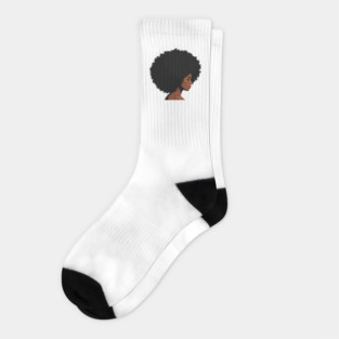 Afro Woman Illustration African Pride Socks