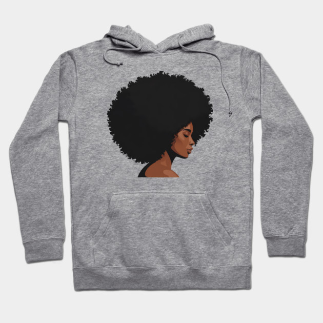 Afro Woman Illustration African Pride Hoodie by Adwoa's Store