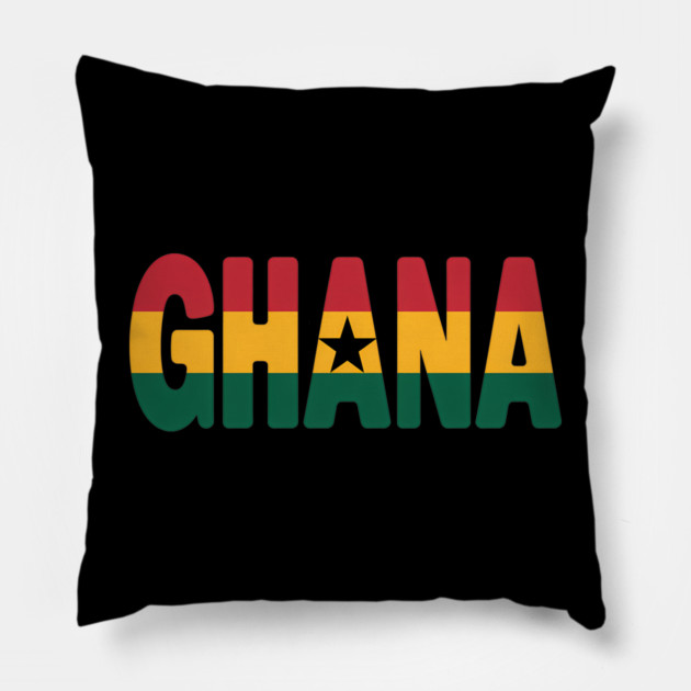 Ghana Travel Flag Colors Ghanaian Pride Pillow by Adwoa's Store