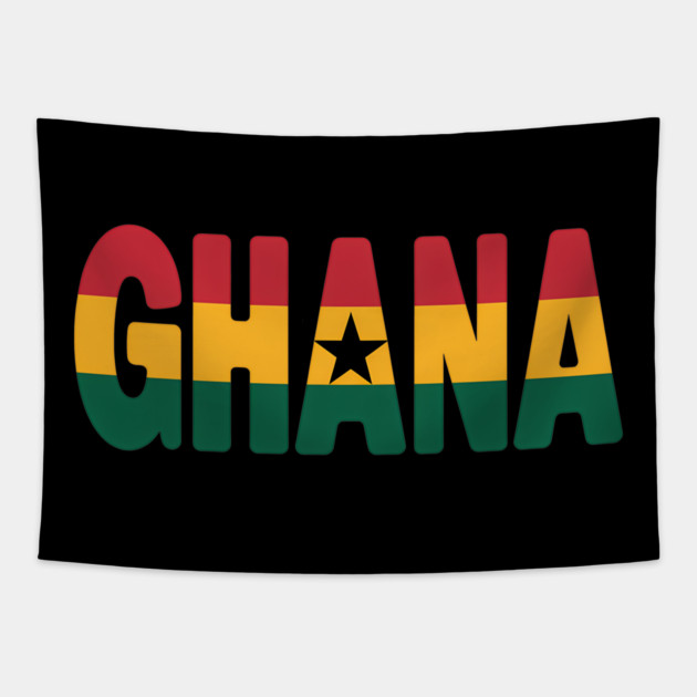 Ghana Travel Flag Colors Ghanaian Pride Tapestry by Adwoa's Store