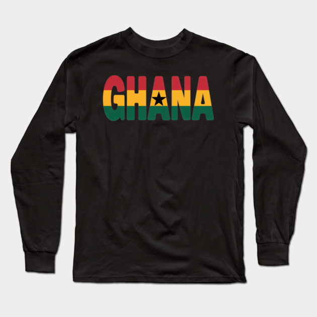 Ghana Travel Flag Colors Ghanaian Pride Long Sleeve T-Shirt by Adwoa's Store