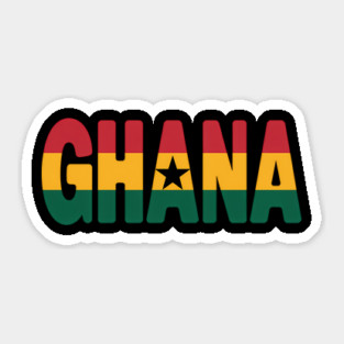 Ghana Travel Flag Colors Ghanaian Pride Sticker