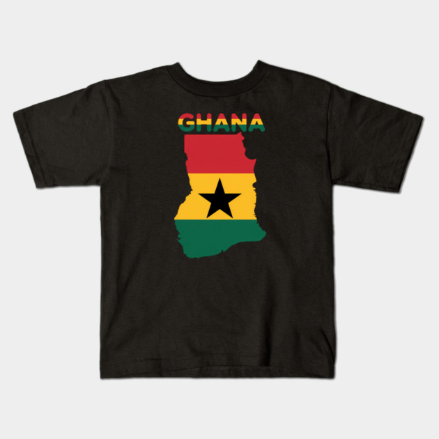 Ghana Flag Colors Ghanaian Pride Kids T-Shirt by Adwoa's Store