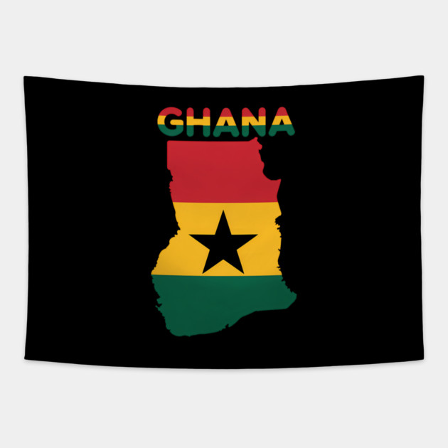 Ghana Flag Colors Ghanaian Pride Tapestry by Adwoa's Store