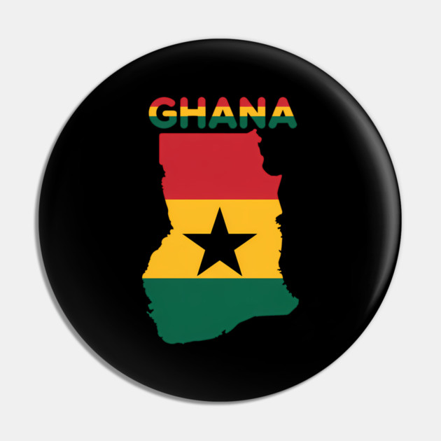 Ghana Flag Colors Ghanaian Pride Pin by Adwoa's Store