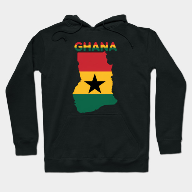 Ghana Flag Colors Ghanaian Pride Hoodie by Adwoa's Store