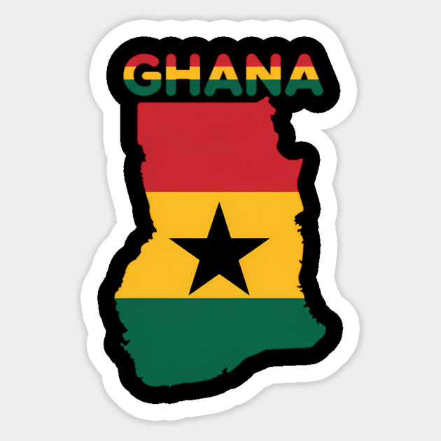 Ghana Flag Colors Ghanaian Pride Sticker by Adwoa's Store