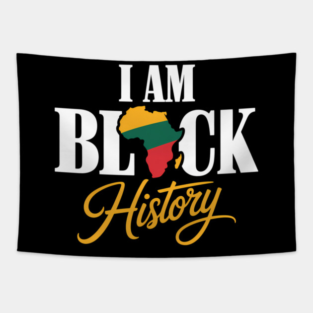 Black Pride I Am Black History Culture Tapestry by Adwoa's Store