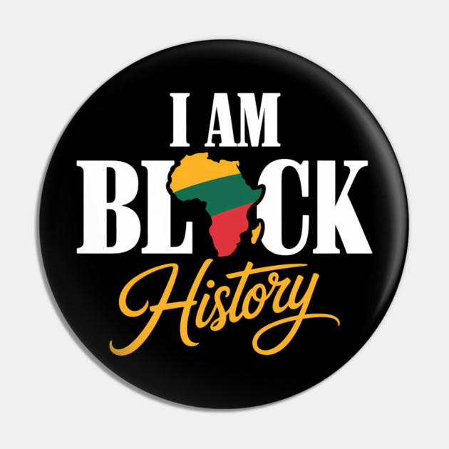 Black Pride I Am Black History Culture Pin by Adwoa's Store