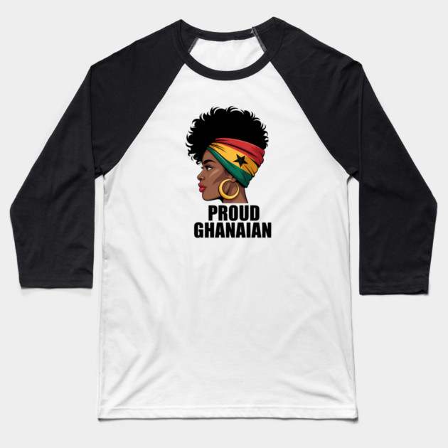 Proud Ghanaian Baseball T-Shirt by Adwoa's Store