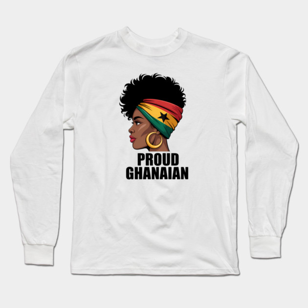 Proud Ghanaian Long Sleeve T-Shirt by Adwoa's Store