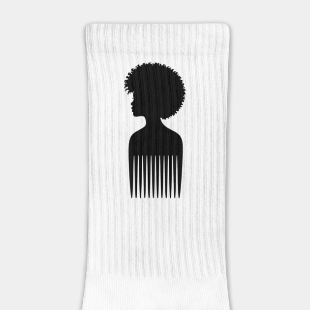Black Woman Afro Comb Black Pride by Adwoa's Store