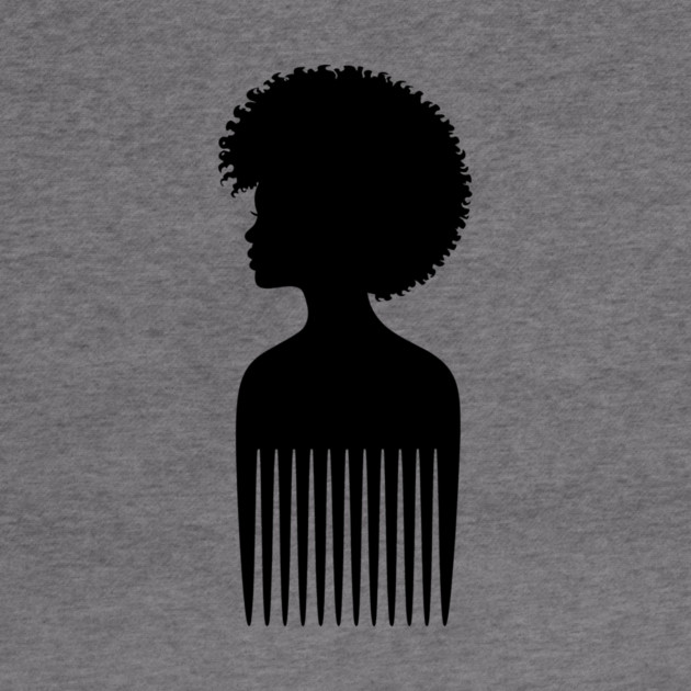 Black Woman Afro Comb Black Pride by Adwoa's Store