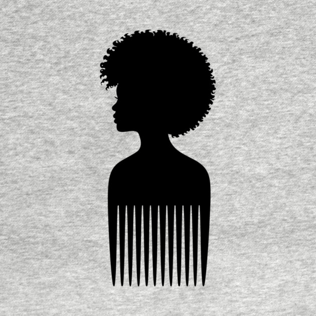 Black Woman Afro Comb Black Pride by Adwoa's Store