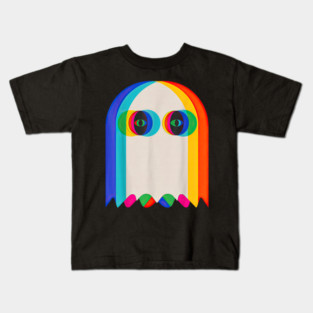 Ghost Trippy Vaporwave Halloween Techno Rave EDM Kids T-Shirt