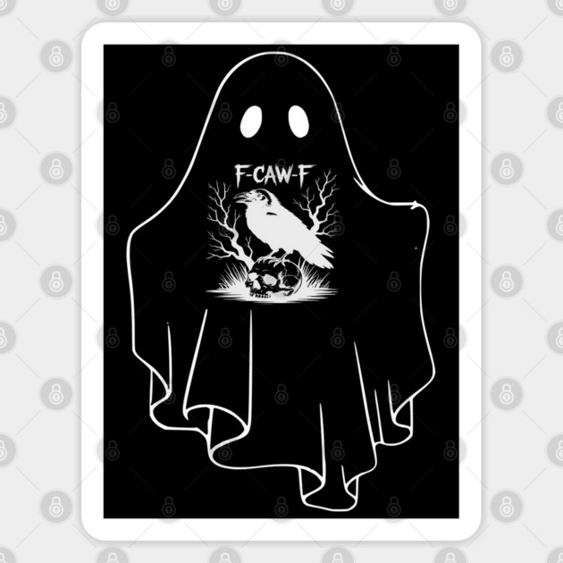 Funny Ghost Wears Popular F-CAW-F Trendy design Sticker by Luxinda