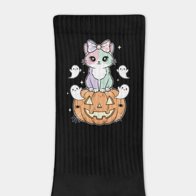 Pastel Pumpkin Princess – Kawaii Cat & Her Ghostly Gang by Designed By Marty
