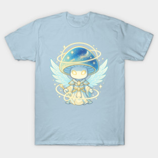 Astralis the Celestial Seraph – Epic Mushroom Angel Cartoon Fantasy T-Shirt