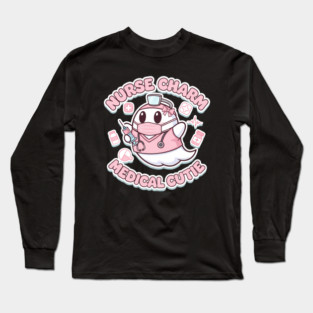 Nurse Charm Ghost – Medical Cutie in Pink Long Sleeve T-Shirt